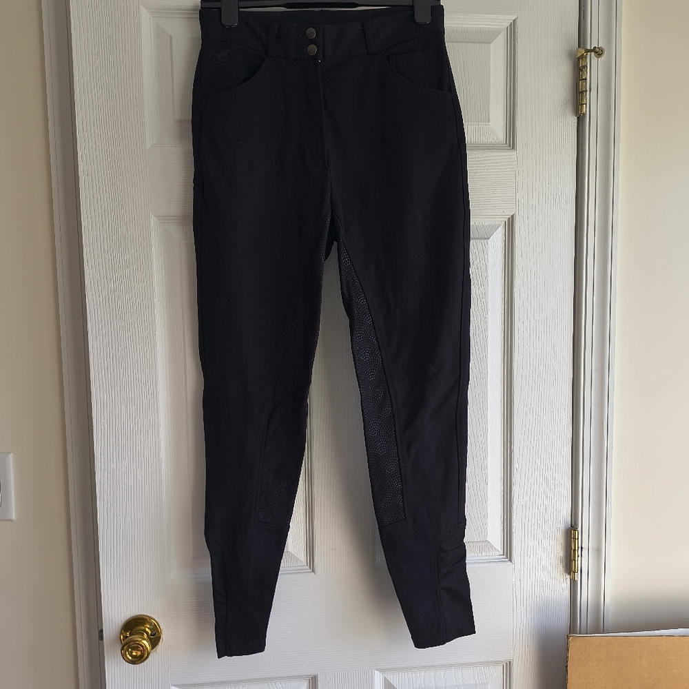 Women's Black Piper Riding Breeches, Full Seat, Black, Size 30L